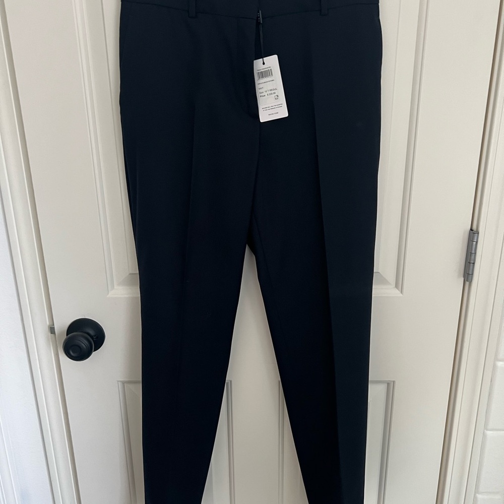 Reiss Hartley Slim Leg Textured Pants in Navy